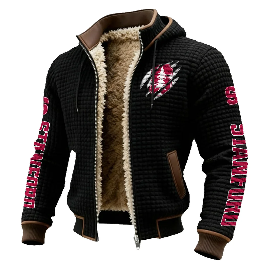 The Stanford Spirit Fleece-Lined Hooded Jacket, Warmth-Lock Fleece-Lined Zip HVN1441SC - Black - Image 2