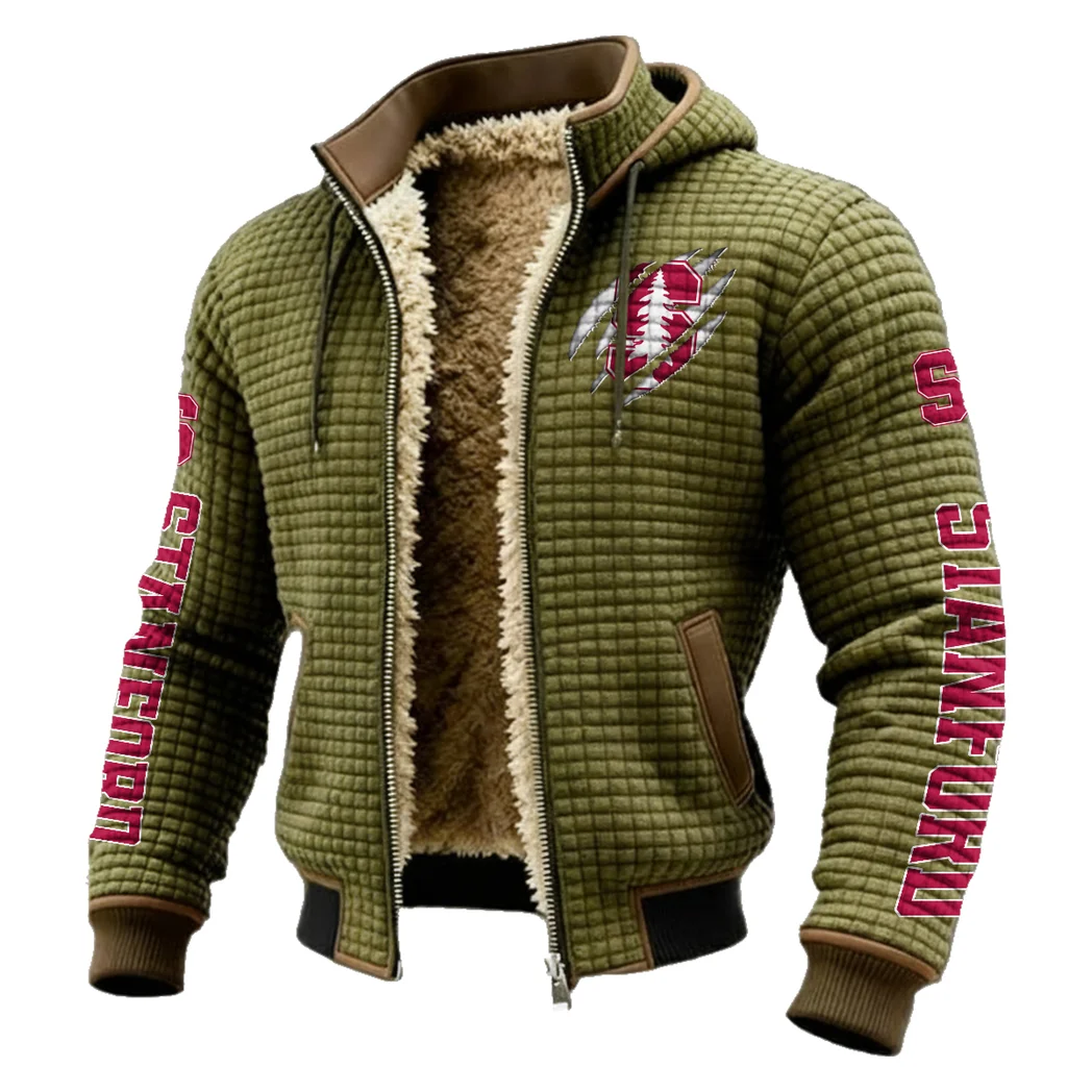 The Stanford Spirit Fleece-Lined Hooded Jacket, Warmth-Lock Fleece-Lined Zip HVN1441SC - Green - Image 2