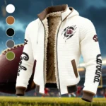 Columbiaâ€™s Finest Fleece-Lined Hooded Jacket, Modern Athletic Hybrid Parka HVN1441SC - White
