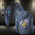 The Spartan Elite Flannel Hoodie, Fan Pride Hooded Flannel HVN1441SJ - Navy Blue