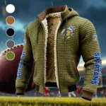 The Spartan Elite Fleece-Lined Hooded Jacket, Endurance Sport Thermal Hoody HVN1441SJ - Green