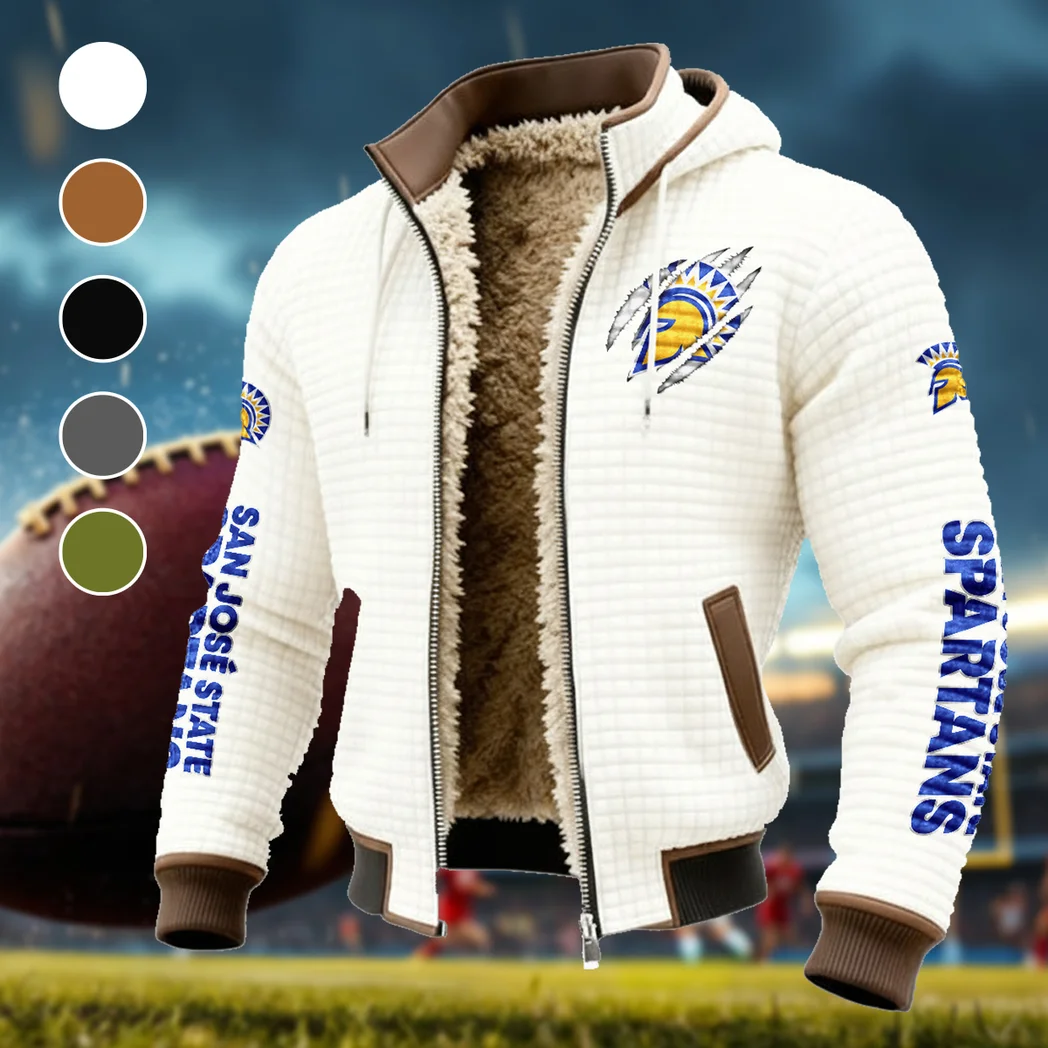 The Spartan Elite Fleece-Lined Hooded Jacket, Endurance Sport Thermal Hoody HVN1441SJ - White