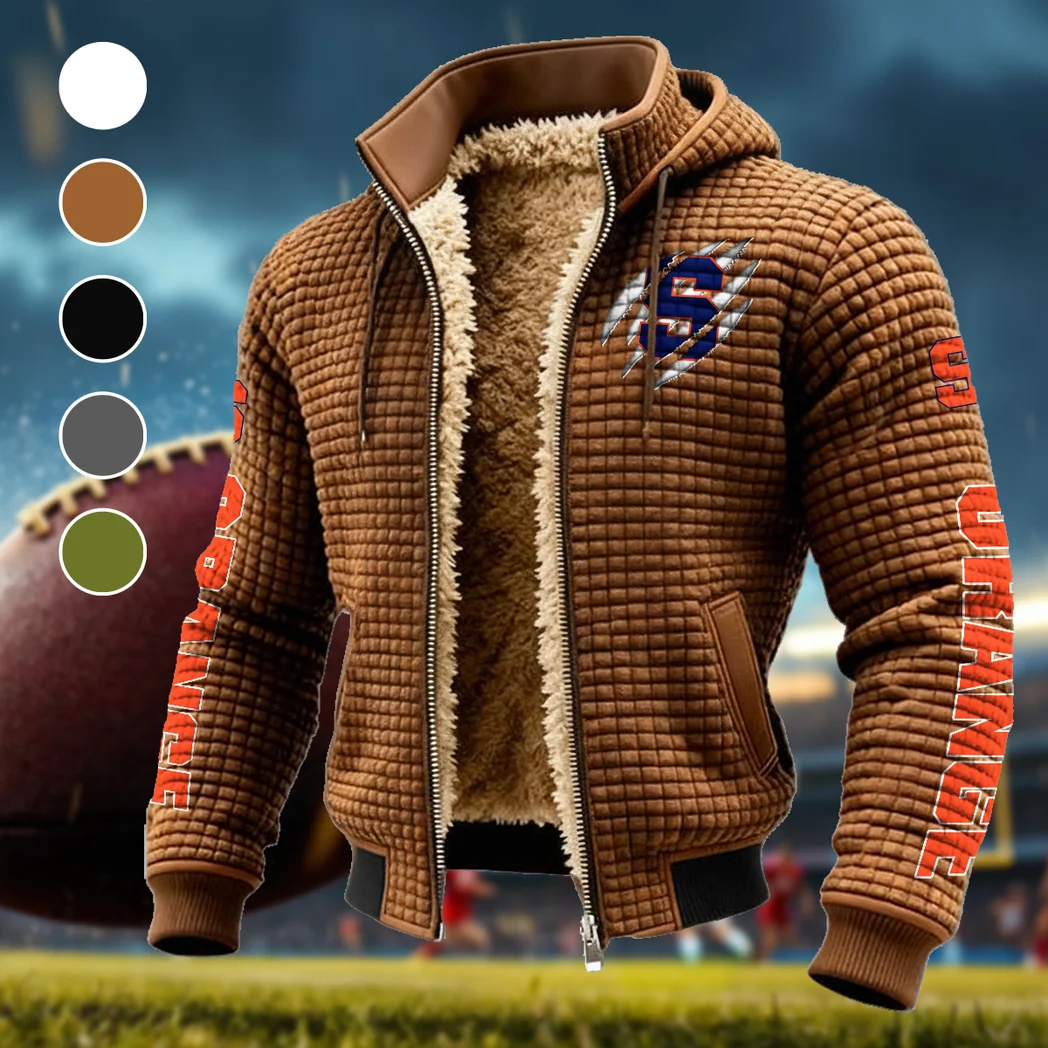 The Salt City Kings Fleece-Lined Hooded Jacket, High-Performance Trail Jacket HVN1441SO - brown