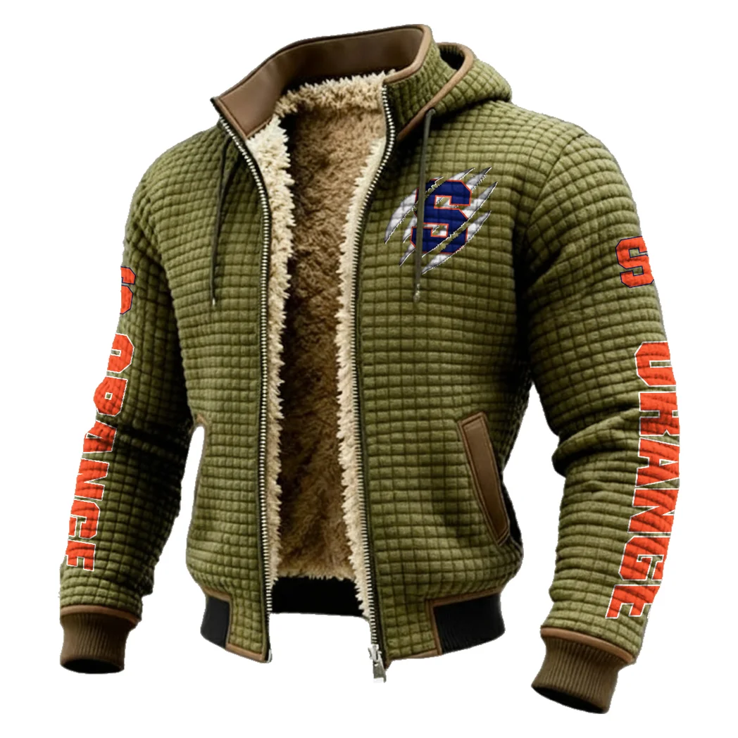 The Salt City Kings Fleece-Lined Hooded Jacket, High-Performance Trail Jacket HVN1441SO - Green - Image 2