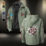 The Aggie Pride Flannel Hoodie, Warm Sport Spirit Hoodie HVN1441TA - Light Green