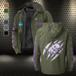 The TCU Power Flannel Hoodie, Essential Fan Flannel Hoodie HVN1441TC - Green
