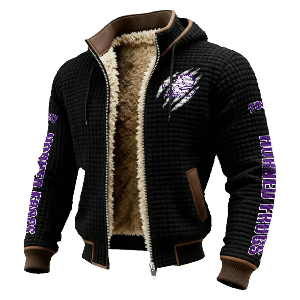 The TCU Power Fleece-Lined Hooded Jacket, Endurance Sport Thermal Hoody HVN1441TC - Black - Image 2