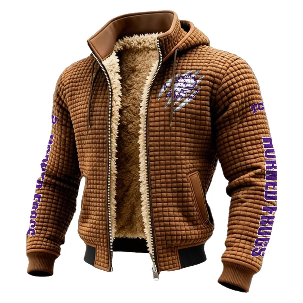 The TCU Power Fleece-Lined Hooded Jacket, Endurance Sport Thermal Hoody HVN1441TC - brown - Image 2