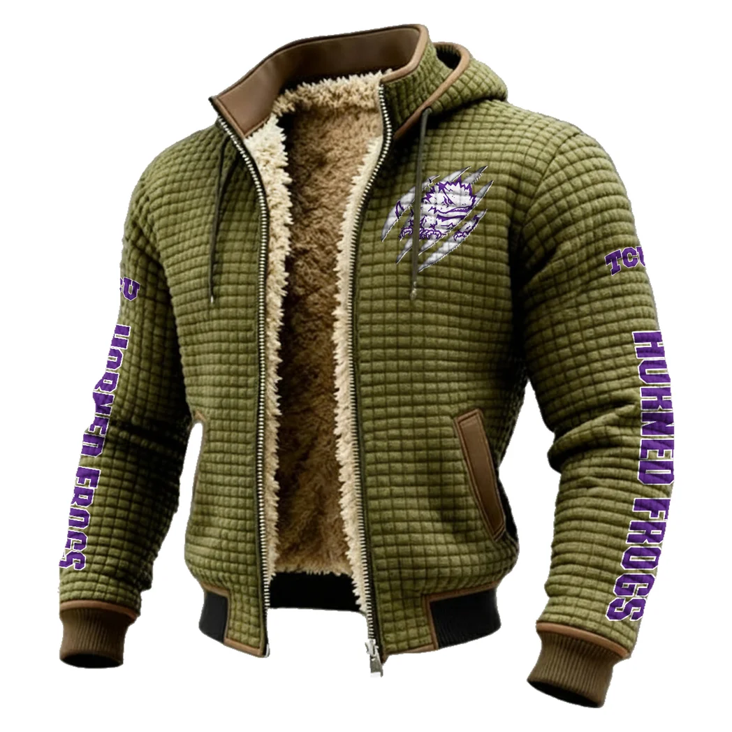 The TCU Power Fleece-Lined Hooded Jacket, Endurance Sport Thermal Hoody HVN1441TC - Green - Image 2