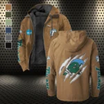 The Tulane Force Flannel Hoodie, Sport Vibe Hooded Flannel HVN1441TG - Camel