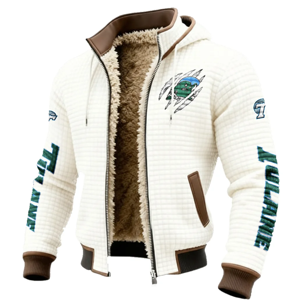 The Tulane Force Fleece-Lined Hooded Jacket, All-Mountain Hooded Fleece HVN1441TG - White - Image 2