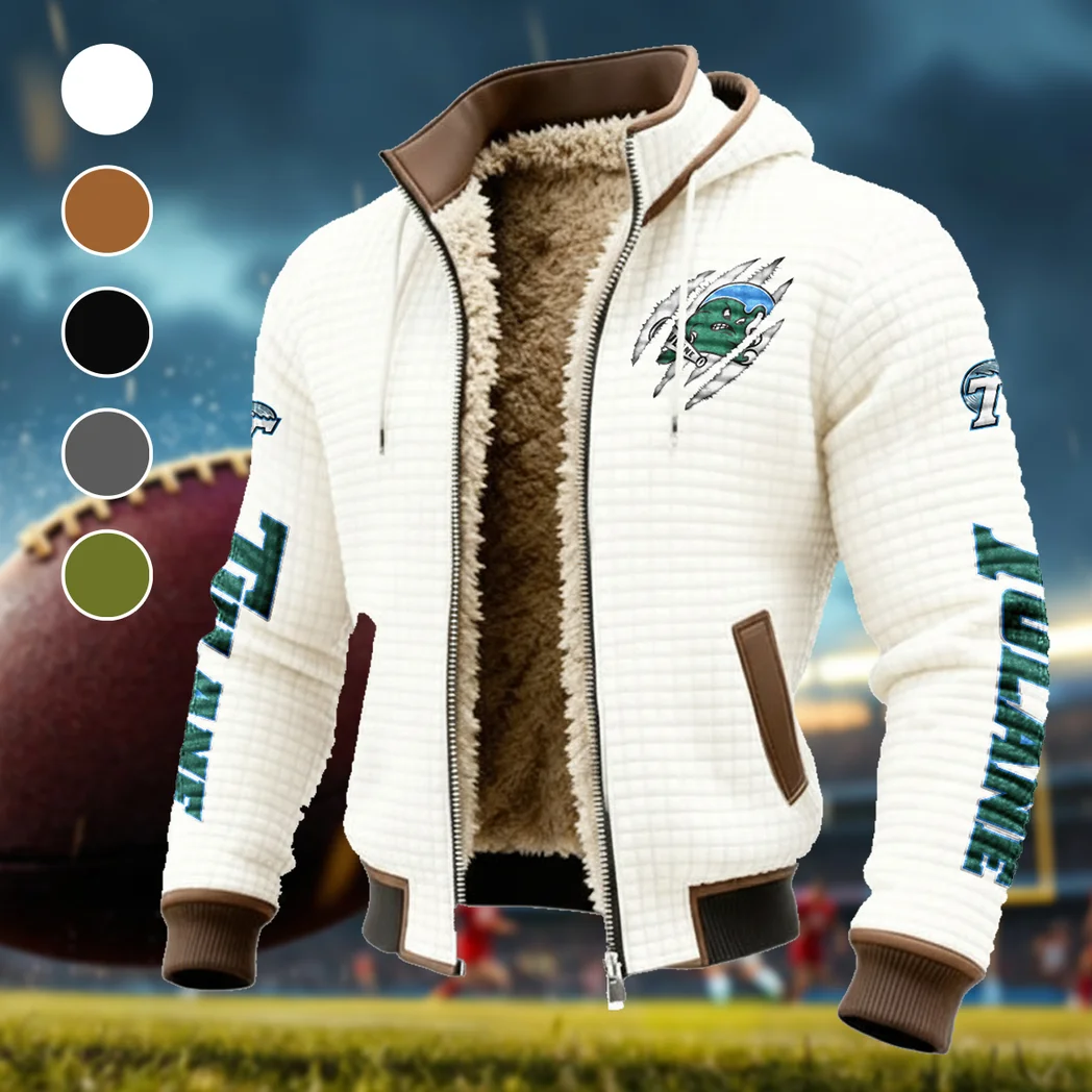 The Tulane Force Fleece-Lined Hooded Jacket, All-Mountain Hooded Fleece HVN1441TG - White
