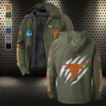 The Longhorn Elite Flannel Hoodie, Sport Fan Flannel Hoodie HVN1441TL - Green