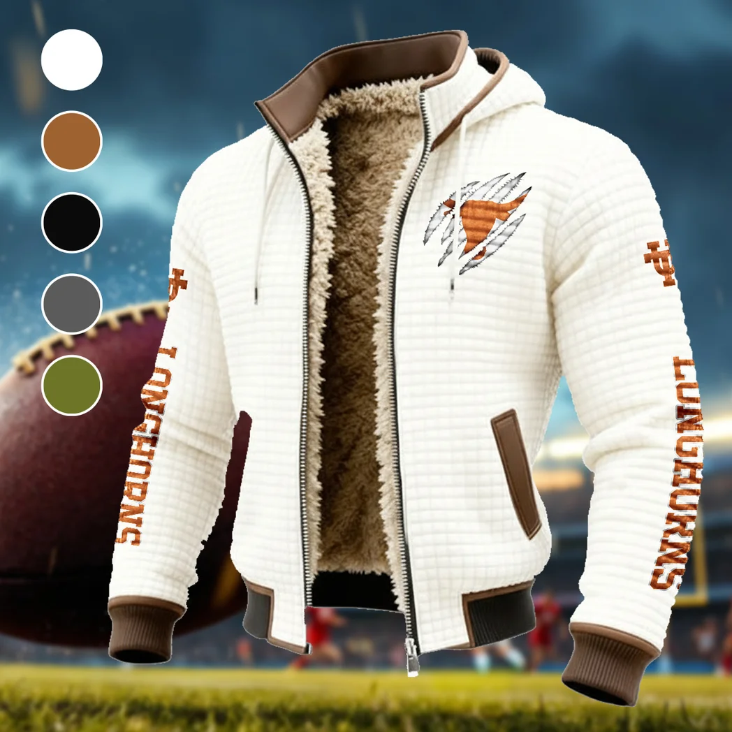 The Longhorn Elite Fleece-Lined Hooded Jacket, Alpine Ascent Hooded Jacket HVN1441TL - White
