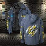 The Rocket Power Flannel Hoodie, Game Day Hooded Flannel HVN1441TR - Navy Blue