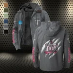 The Trojan Pride Flannel Hoodie, Athletic Spirit Fan Hoodie HVN1441TT - Gray