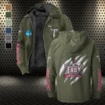 The Trojan Pride Flannel Hoodie, Athletic Spirit Fan Hoodie HVN1441TT - Green