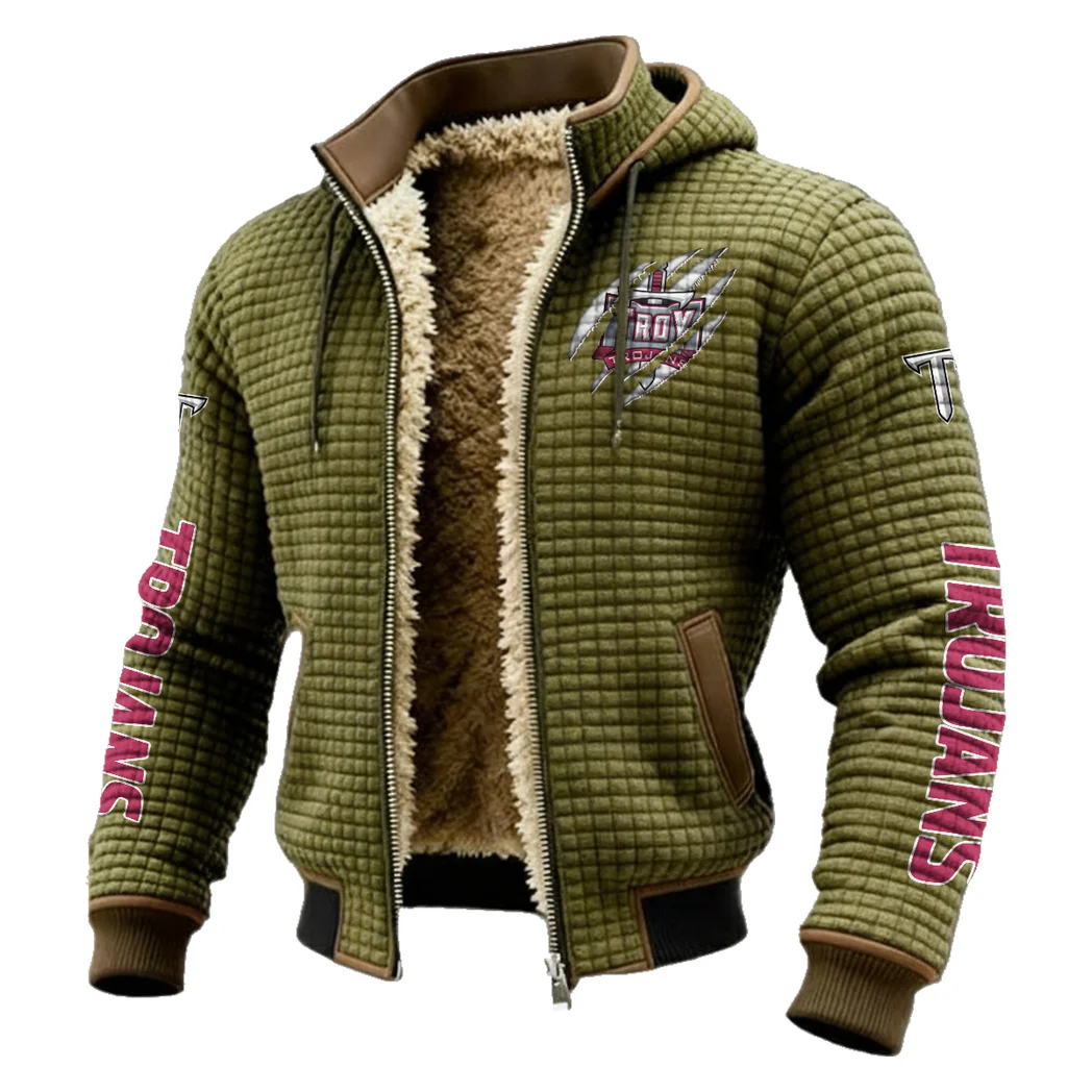 The Trojan Pride Fleece-Lined Hooded Jacket, Peak Performance Hooded Shell HVN1441TT - Green - Image 2