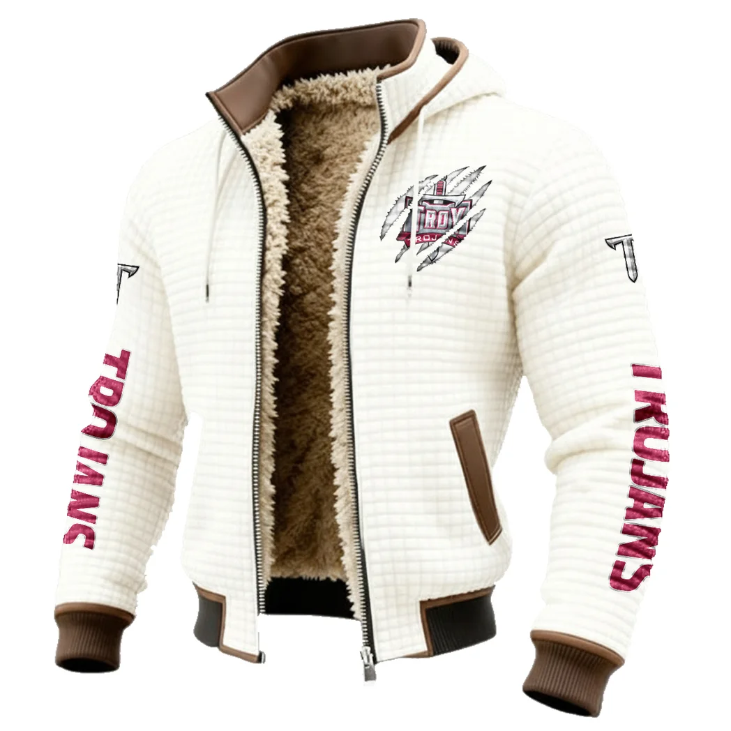 The Trojan Pride Fleece-Lined Hooded Jacket, Peak Performance Hooded Shell HVN1441TT - White - Image 2