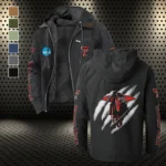 The Red Raider Nation Flannel Hoodie, Stadium Ready Flannel Hoodie HVN1441TT - Black