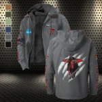 The Red Raider Nation Flannel Hoodie, Stadium Ready Flannel Hoodie HVN1441TT - Gray
