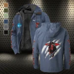 The Red Raider Nation Flannel Hoodie, Stadium Ready Flannel Hoodie HVN1441TT - Navy Blue