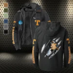 The Vol Nation Flannel Hoodie, Casual Sport Hooded Flannel HVN1441TV - Black