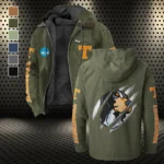 The Vol Nation Flannel Hoodie, Casual Sport Hooded Flannel HVN1441TV - Green