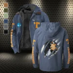 The Vol Nation Flannel Hoodie, Casual Sport Hooded Flannel HVN1441TV - Navy Blue