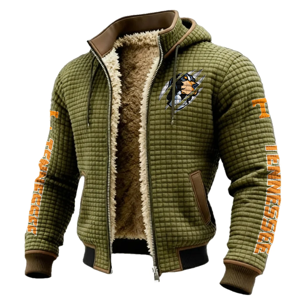 The Vol Nation Fleece-Lined Hooded Jacket, Elite Athlete Winter Jacket HVN1441TV - Green - Image 2