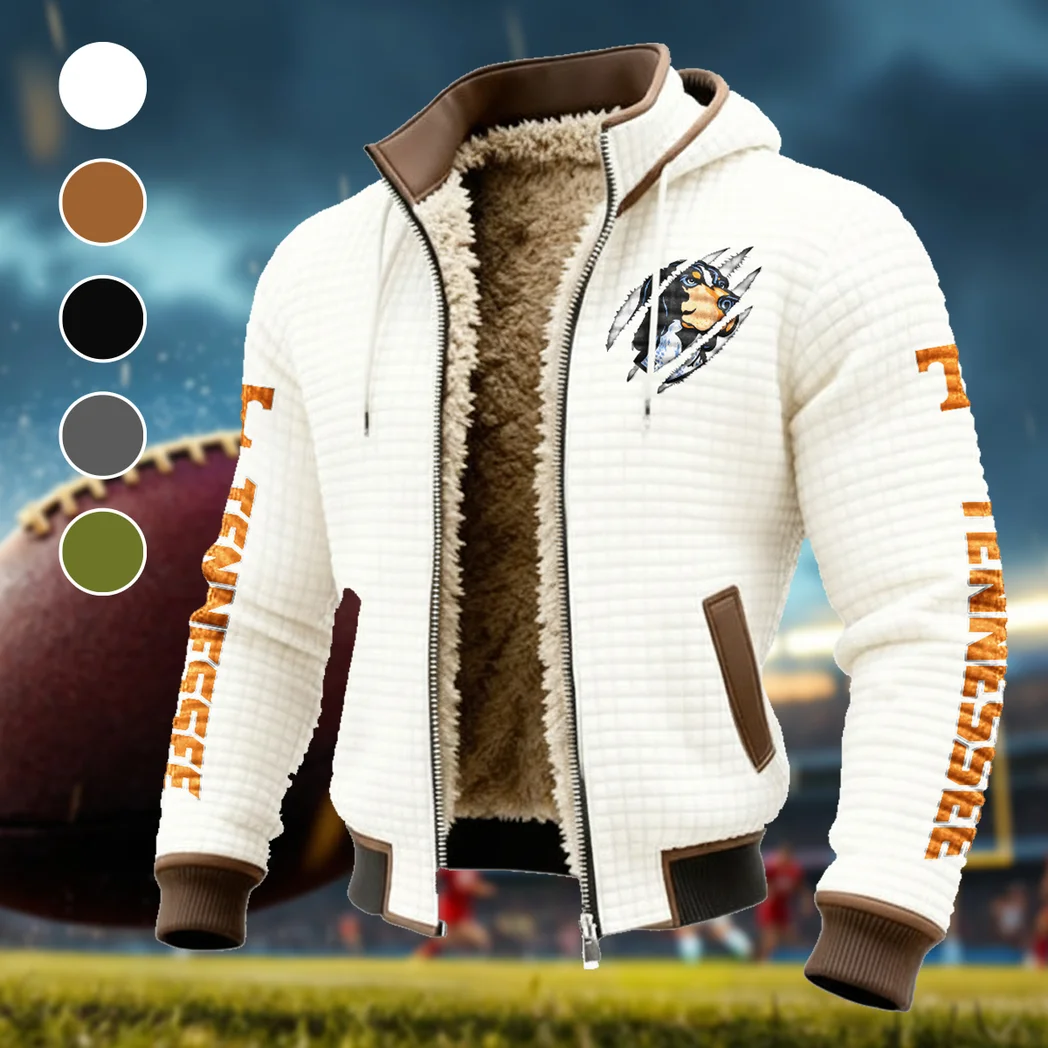 The Vol Nation Fleece-Lined Hooded Jacket, Elite Athlete Winter Jacket HVN1441TV - White