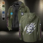 The Husky Nation Flannel Hoodie, Everyday Supporter Hooded Flannel HVN1441UC - Green