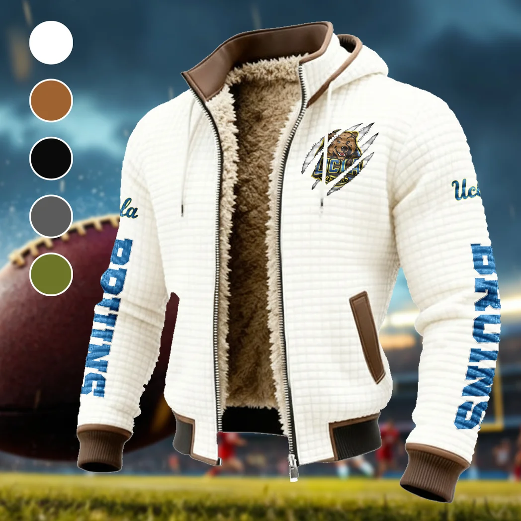 The UCLA Force Fleece-Lined Hooded Jacket, Storm-Ready Fleece-Lined Coat HVN1441UC - White