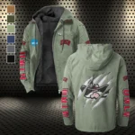 The Rebel Force Flannel Hoodie, Street Style Sport Hoodie HVN1441UN - Light Green