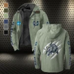 The Aggie Power Flannel Hoodie, Warm Fan Flannel Hoodie HVN1441US - Light Green