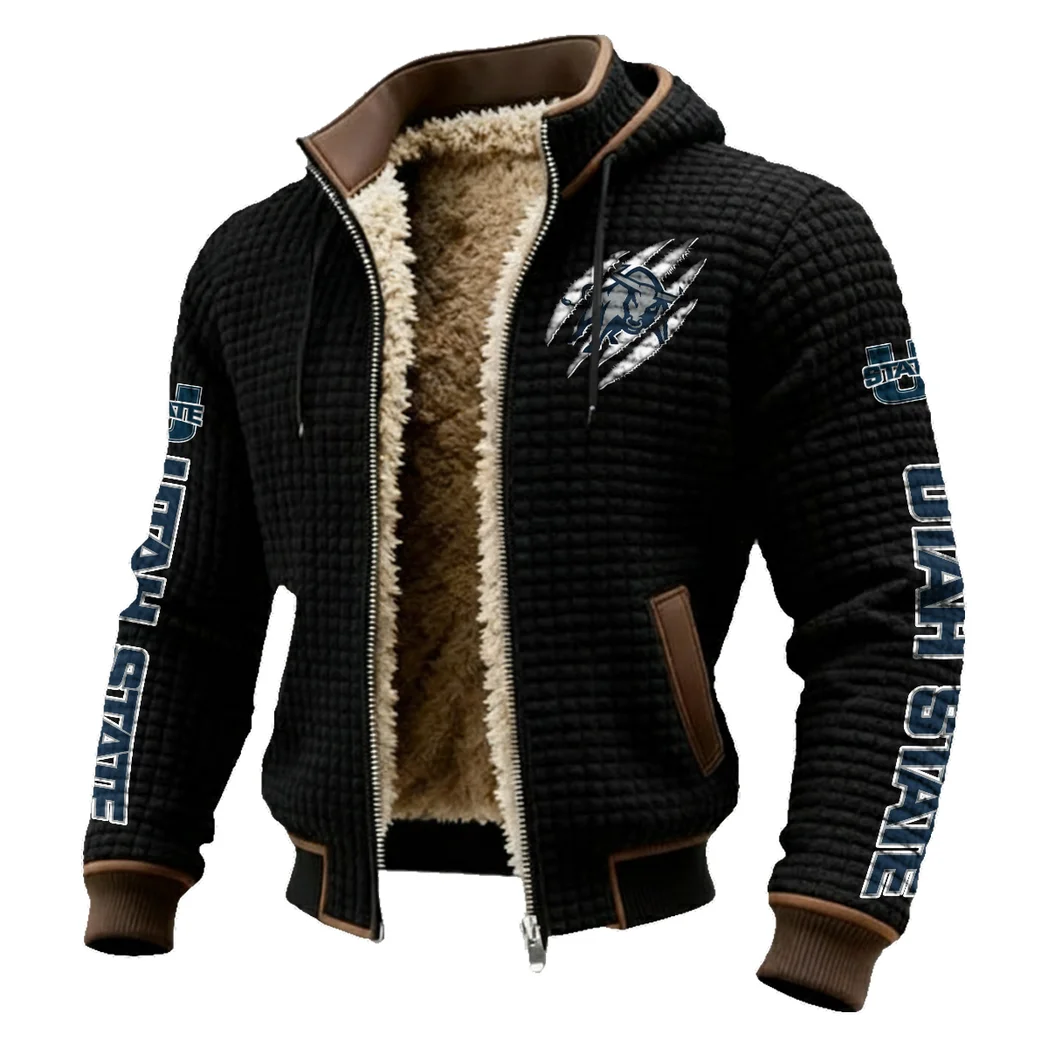 The Aggie Power Fleece-Lined Hooded Jacket, Elemental Guard Sport Jacket HVN1441US - Black - Image 2