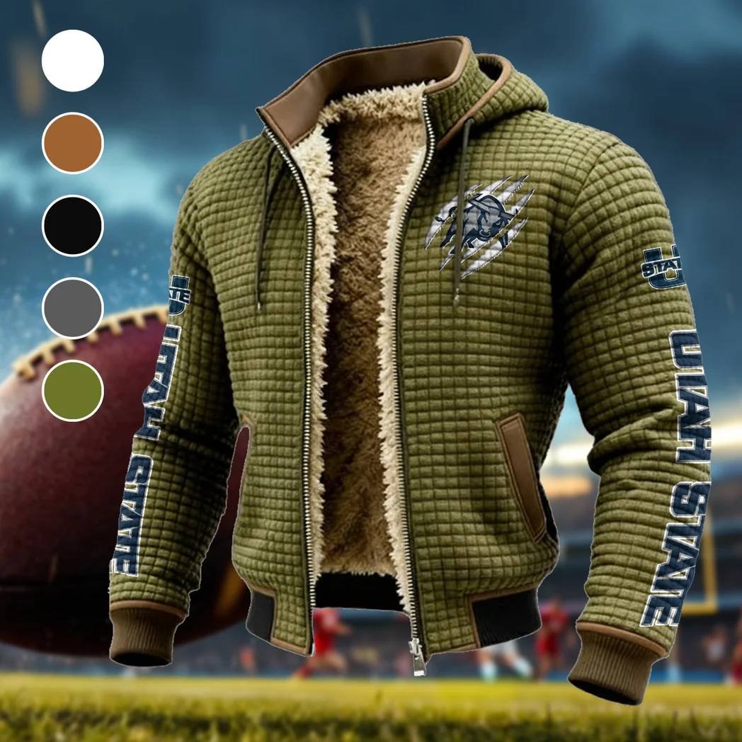 The Aggie Power Fleece-Lined Hooded Jacket, Elemental Guard Sport Jacket HVN1441US - Green