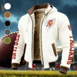 The Trojans Fleece-Lined Hooded Jacket, Water-Resistant Thermal Hoody HVN1441US - White