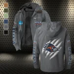 The Roadrunner Spirit Flannel Hoodie, Supporter Spirit Hooded Flannel HVN1441UT - Gray