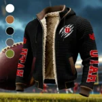 The Utah Pride Fleece-Lined Hooded Jacket, Deep Winter Insulated Hoody HVN1441UU - Black