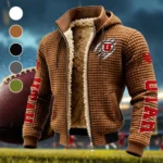The Utah Pride Fleece-Lined Hooded Jacket, Deep Winter Insulated Hoody HVN1441UU - brown