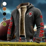 The Utah Pride Fleece-Lined Hooded Jacket, Deep Winter Insulated Hoody HVN1441UU - Grey