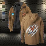 The Virginia Power Flannel Hoodie, All-Season Fan Hoodie HVN1441VI - Camel