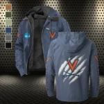 The Virginia Power Flannel Hoodie, All-Season Fan Hoodie HVN1441VI - Navy Blue