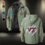 The Tech Spirit Flannel Hoodie, Bold Supporter Flannel Hoodie HVN1441VT - Light Green