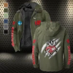 The Badger Nation Flannel Hoodie, True Fan Hooded Flannel HVN1441WB - Green