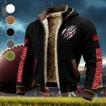 The Badger Nation Fleece-Lined Hooded Jacket, Multi-Sport Winter Active Top HVN1441WB - Black