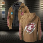 The WSU Force Flannel Hoodie, Everyday Game Fan Hoodie HVN1441WS - Camel