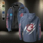The WSU Force Flannel Hoodie, Everyday Game Fan Hoodie HVN1441WS - Navy Blue