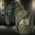 The Mountaineers Flannel Hoodie, Warm Sport Spirit Hoodie HVN1441WV - Green